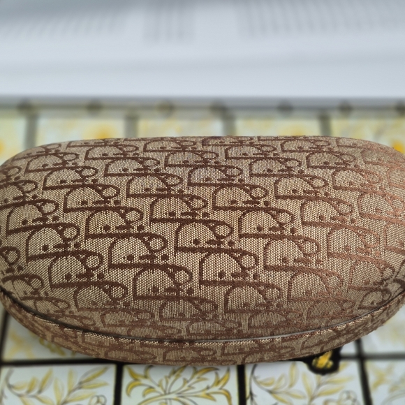 Dior Brown Monogram Sunglasses Case - Picture 1 of 8